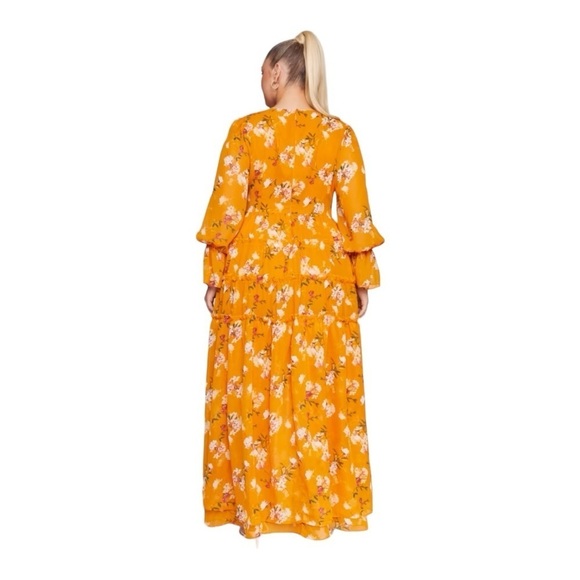 Fashion To Figure Valeria Hi-Low Floral Print Maxi Dress Size 3 - Picture 2 of 4